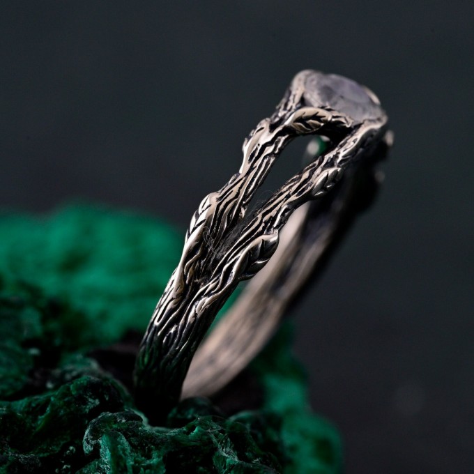 Silver Branch Band: Woodland-Inspired Sylvan Silver Wrap Ring