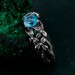 Ethereal Topaz Engagement Ring: Vintage Floral and Tree Branch Design