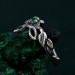 Silver Fairy Elven Ring: Small Vine Branch and Leaf Design