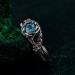 Elegant Sterling Silver Ring with Topaz Gemstone