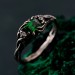 Emerald Elegant Leafy Wedding Band – Luxury Tree-Inspired Design, Exquisite and Unique Wedding Ring