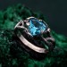 Branches and Leaves Design Topaz Ring – Nature-Inspired Ring with Leaves and Branches Surrounding Topaz, Gift for Her, Gift for Him