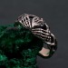 Handcrafted Silver Heart Embrace Ring – Eternal Love Symbol with Artistic Hands