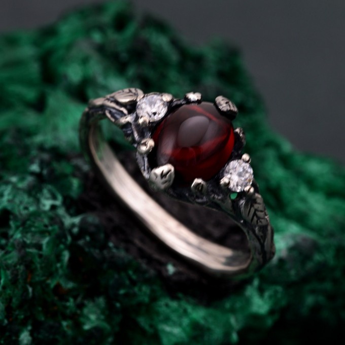 Bohemian Bridal Ring - Nature Inspired Jewelry for Fairy Tale Weddings