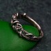 Elegant Silver Leaf Ring – Unique Botanical Wedding Band, Handcrafted Nature Jewelry