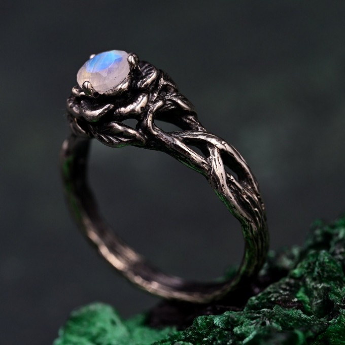 Oxidized Sterling Silver Serenity Ring