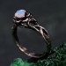 Oxidized Sterling Silver Serenity Ring