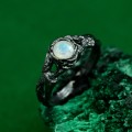 Moonlit Grace: Gothic Moonstone Ring