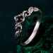 Dance of the Leaves: Gothic Garnet Ring