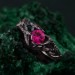 Heart of Fire: Gothic Ruby Ring