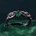 Emerald Whisper: Gothic Snake Ring
