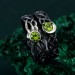 Dual Essence: Gothic Peridot Ring
