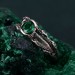 Gothic Noir Silver Band - Shadowed Elegance Nightfall Ring