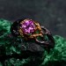 Elegant Alexandrite Wedding Ring for Women – Viking Promise Band with Artistic Leaf and Tree Motif
