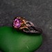 Elegant Alexandrite Wedding Ring for Women – Viking Promise Band with Artistic Leaf and Tree Motif