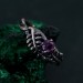 Amethyst Fern Branchlet Ring - Graceful Twig and Fern Woodland Band
