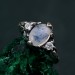 Silver Fairy Engagement Ring: Ethereal Forest Design with Tree Bark Band