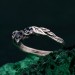 Witchy Fantasy Jewelry for Women – Chevron Wedding Band with Forest Theme, Nature-Inspired Engagement Ring