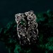 Nature's Embrace Wedding Bands with Oak & Acorn Design