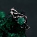 Celtic Emerald Silver Ring - Timeless Celtic Elegance