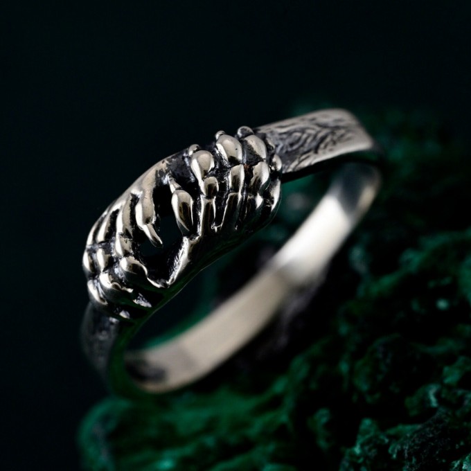 Handcrafted Lion's Paw Sterling Silver Ring – Artisan Animal Jewelry for Men and Women