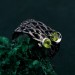 Dual Essence: Gothic Peridot Ring