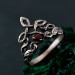 Enchanted Forest Ring - Braided Silver Band for Fantasy Engagement