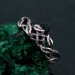 Nature's Embrace: Sterling Silver & Garnet Wedding Set