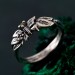 Enchanted Forest Peridot Twig Ring with Unique Butterfly Design