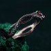 Serpentine Embrace Ring: Twisted and Entwined Snake Band