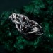 Crimson Trinity: Gothic Garnet Ring