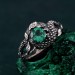 Heart of the Dragon: Gothic Emerald Ring