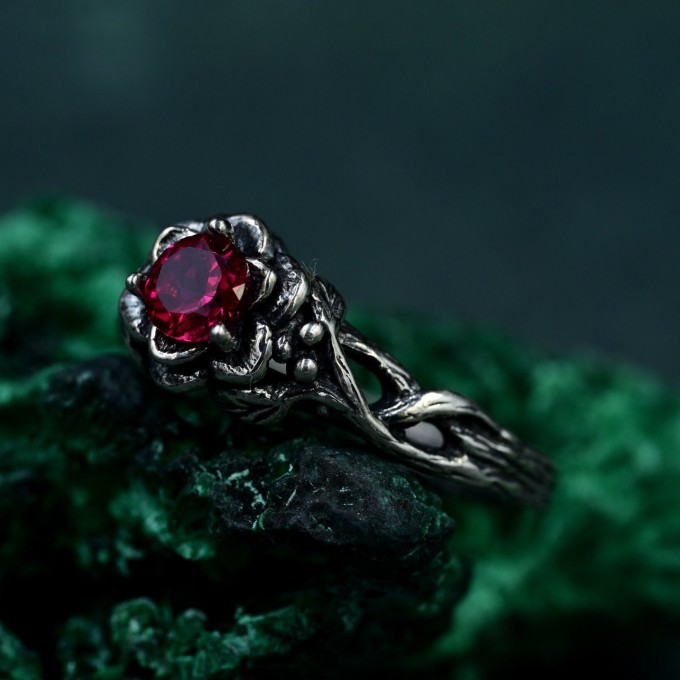 Handcrafted Silver Lotus Ring – Elegant Nature-Inspired Emblem for Her and Him