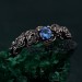 Blossom Silver Ring - Nature's Elegance with Floral Twig Accent