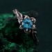 Whimsical Vine Ring – Topaz Blossom Twig Design, Enchanted Forest Topaz Ring, Unique Woodland Whispers Ring