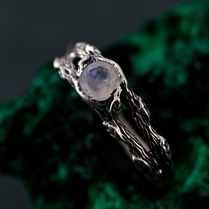 Silver Branch Band: Woodland-Inspired Sylvan Silver Wrap Ring