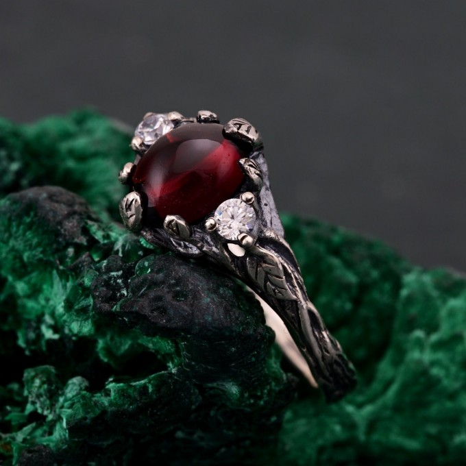 Bohemian Bridal Ring - Nature Inspired Jewelry for Fairy Tale Weddings