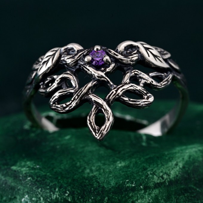 Nature-Inspired Woodland Witch Engagement Ring