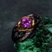 Elegant Alexandrite Wedding Ring for Women – Viking Promise Band with Artistic Leaf and Tree Motif