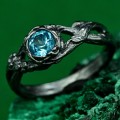Woodland Wedding Band with Flower and Leaf Design in Handcrafted 925 Silver