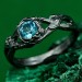Woodland Wedding Band with Flower and Leaf Design in Handcrafted 925 Silver