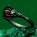 Romantic Silver Band: Ethereal Fairycore Flower Design