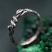 Unique Ring with Leaves - Wedding Ring with Leaf and Branch Design