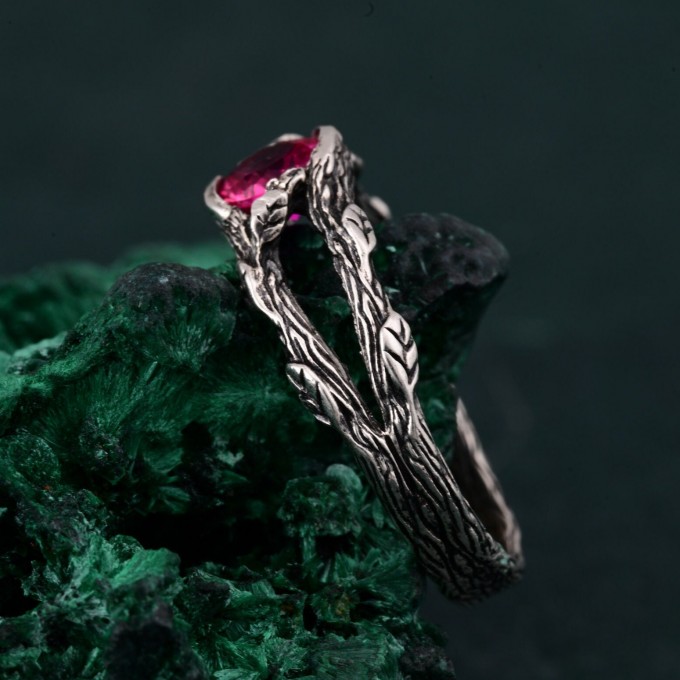 Branch ring in silver, Silver Branch Band, Nature's Touch Ring, Silverwood Wrap Ring, Twiggy Silver Ring, Woodland Branch Band