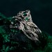 Enchanted Woodland Sterling Silver Ring Set with Nature-Inspired Leaf Design