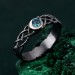 Silver Moon Topaz Ring: Mystical Celestial Blue Gemstone Band